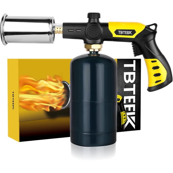Powerful Cooking Torch, Sous Vide Propane Torch, Kitchen Culinary Grilling Torch Lighter for Searing Meat, Charcoal Lighter, BBQ and Campfire Starter (Tank Not Included)