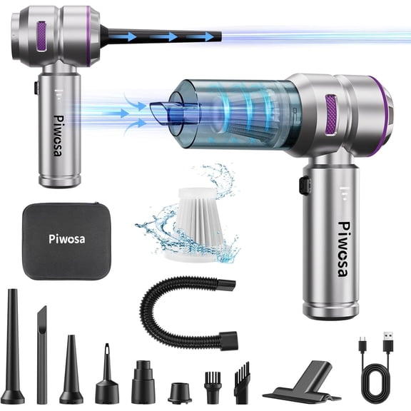 Powerful Cordless Handheld Vacuum Cleaner with LED Light, Portable Mini 4-in-1