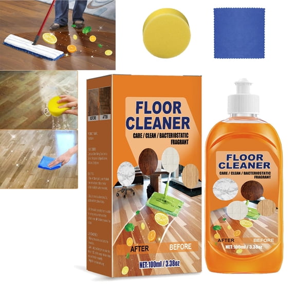 Powerful Decontamination Floor Cleaner, Multi-purpose Floor Cleaner, Natural Hardwood Floor Stain Cleaner  Polish, Powerful Stain Remove, for Ceramic Tile and Wood Floors