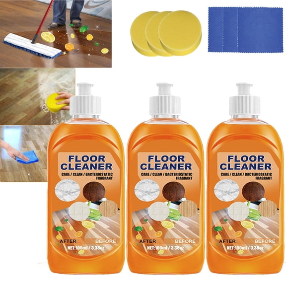 Powerful Decontamination Floor Cleaner, Multi-purpose Floor Cleaner, Natural Hardwood Floor Stain Cleaner  Polish, Powerful Stain Remove, for Ceramic Tile and Wood Floors