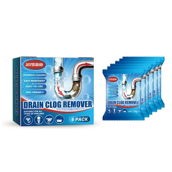 Powerful Drain Blockage Remover Powder - Sink Toilet Dredge & Odor Eliminator