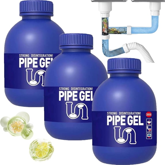 Powerful Drain Cleaner Gel - Professional Pipe Unclogger for Kitchen Sink
