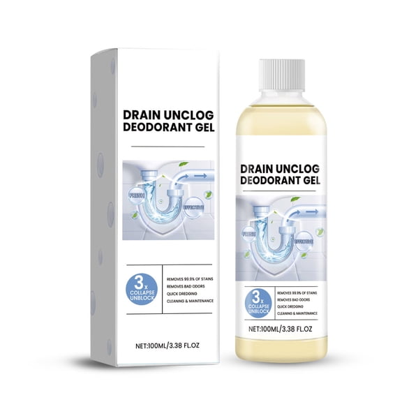 Powerful Drain Clog Remover, Fast Dissolves Hair, Paper Scraps, Food, Grease & Soap Scum, Unclog Sink Drains, Kitchen sinks, Toilet Multicolor