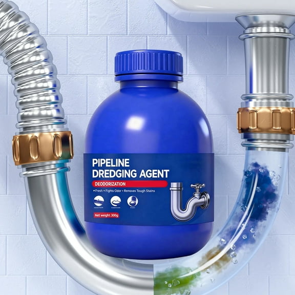 Powerful Drains Unblocker Gel for Kitchen, Bathroom & Laundry - Fast-Acting, Removes Clogs & Odors, Safe for All Plumbing Types Blue