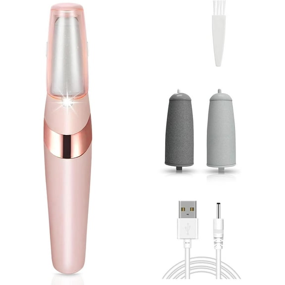 Powerful Electric Foot File with 2 Rollers, Rechargeable Foot Sander, Anti Callus Electric Foot File, Portable Pedicure Tool for Dry and Hard Feet