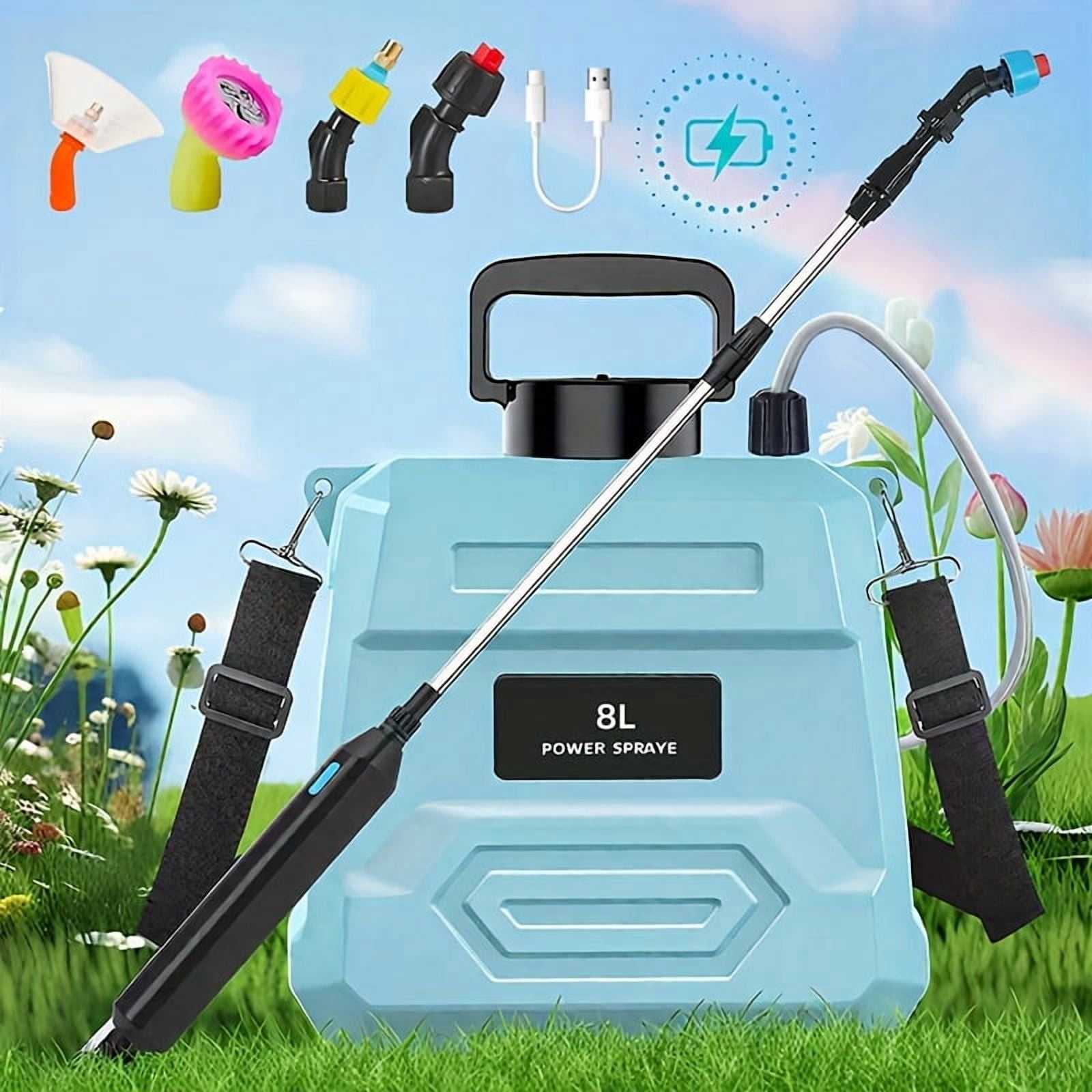 [Powerful Electric Sprayer] Powerful 2 Gallon Electric Sprayer Backpack ...