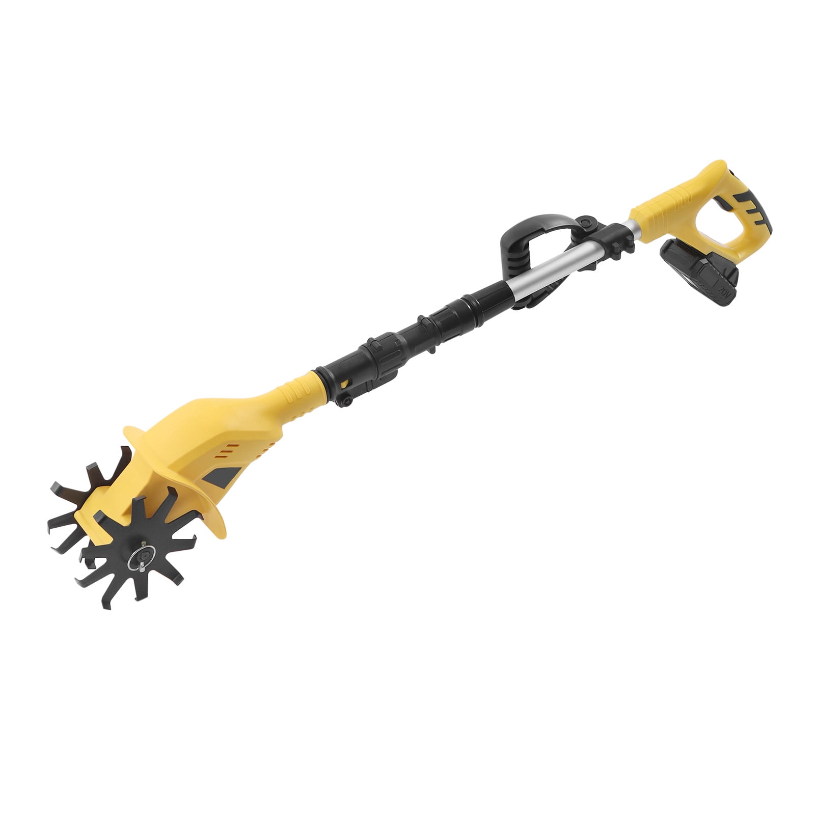 Powerful Electric Tiller, Manganese Steel Blade, Cordless, Adjustable Handle, Quiet Operation