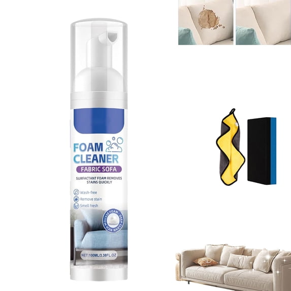 Powerful Fabric Sofa Foam Cleaner, Fabric Sofa Foam Cleaner, Multi-purpose Cleaner, For Couch, Chairs & Car Seats - Deep Cleaning Spray (1Pc)