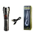 thumbnail image 1 of Rechargeable LED Flashlight Super Bright Zoomable Torch with Digital Battery Display Hidden USB Port for Outdoor Camping Emergency Hiking, 1 of 9
