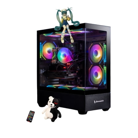 Powerful Gaming PC Desktop Intel i7-9700K, 16GB RAM, GTX 1660, 512GB SSD, 1TB HDD, 650W PSU, Wi-Fi 6, Bluetooth 5.4, Windows 11 Pro, ARGB Fans x9