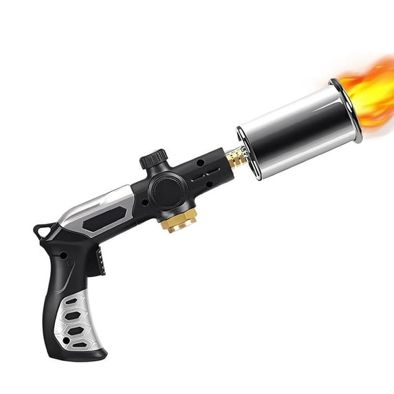 Powerful Grill & Cooking Propane Torch, Sous Vide, Campfire Starter, Adjustable Wood Torch Burner for Searing Steak, BBQ, Welding (Propane Tank Not Included )