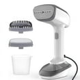 thumbnail image 1 of Powerful Handheld Fabric Steamer - 1800W with Fast Ceramic Heat-Up Plate, 2-In-1 Ironing & Wrinkle Remover,US Plug White, 1 of 9