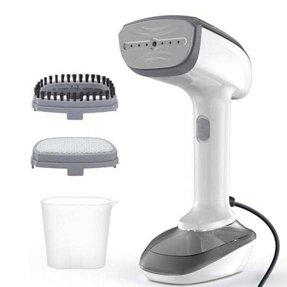 Powerful Handheld Fabric Steamer - 1800W with Fast Ceramic Heat-Up Plate, 2-In-1 Ironing & Wrinkle Remover,US Plug White