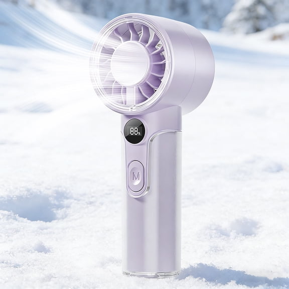 Powerful Handheld Fan,100-Speed Usb Rechargeable Portable Fan with LCD Display,Adjustable Wind for Travel Summer,Great Gift for Women