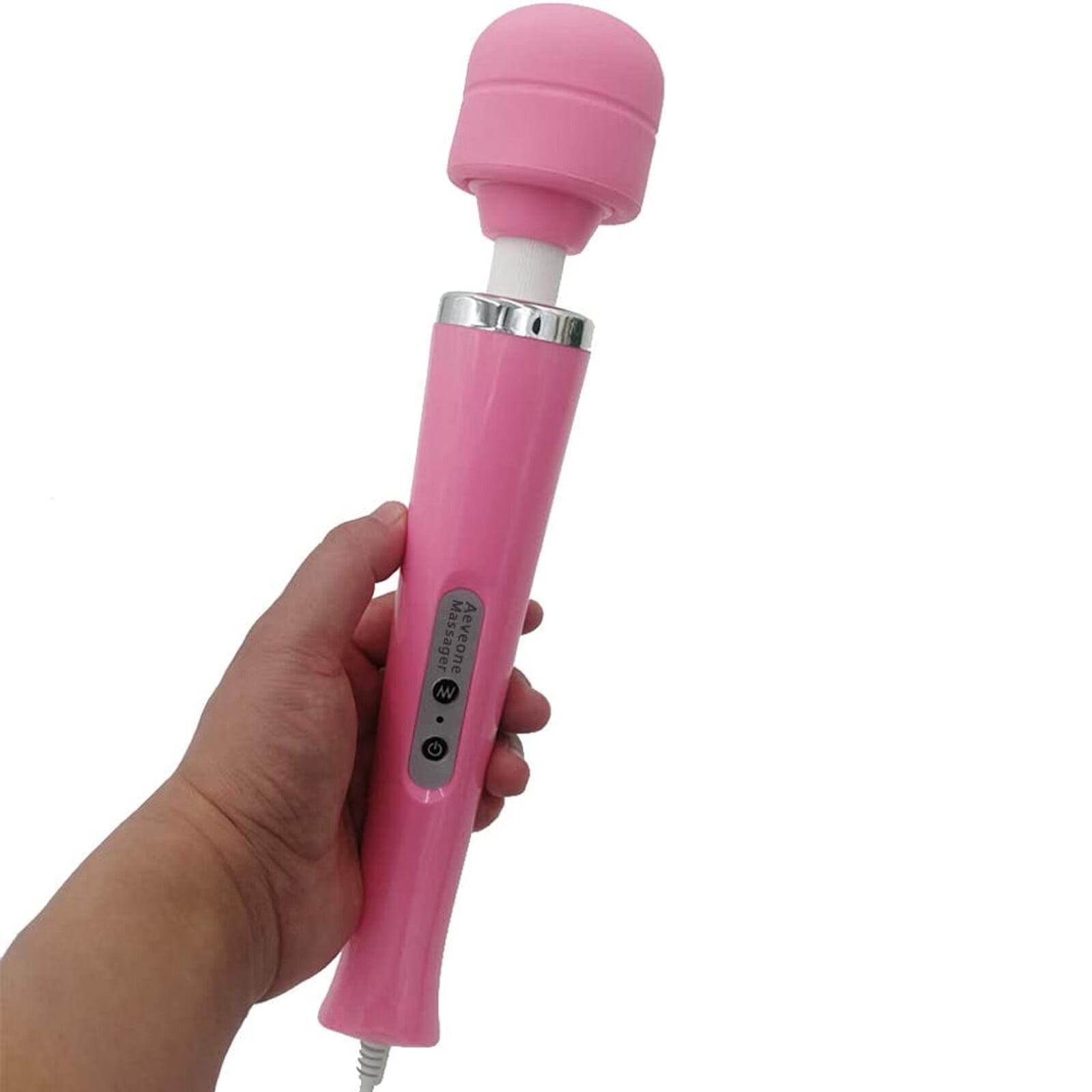 Powerful Handheld Massager with Strong Vibrations,Vibrator,Waterproof Clitoral Stimulator,Softer and Flexible,Rotating Dildo Vibrator for Men,Women & Couple(Pink)
