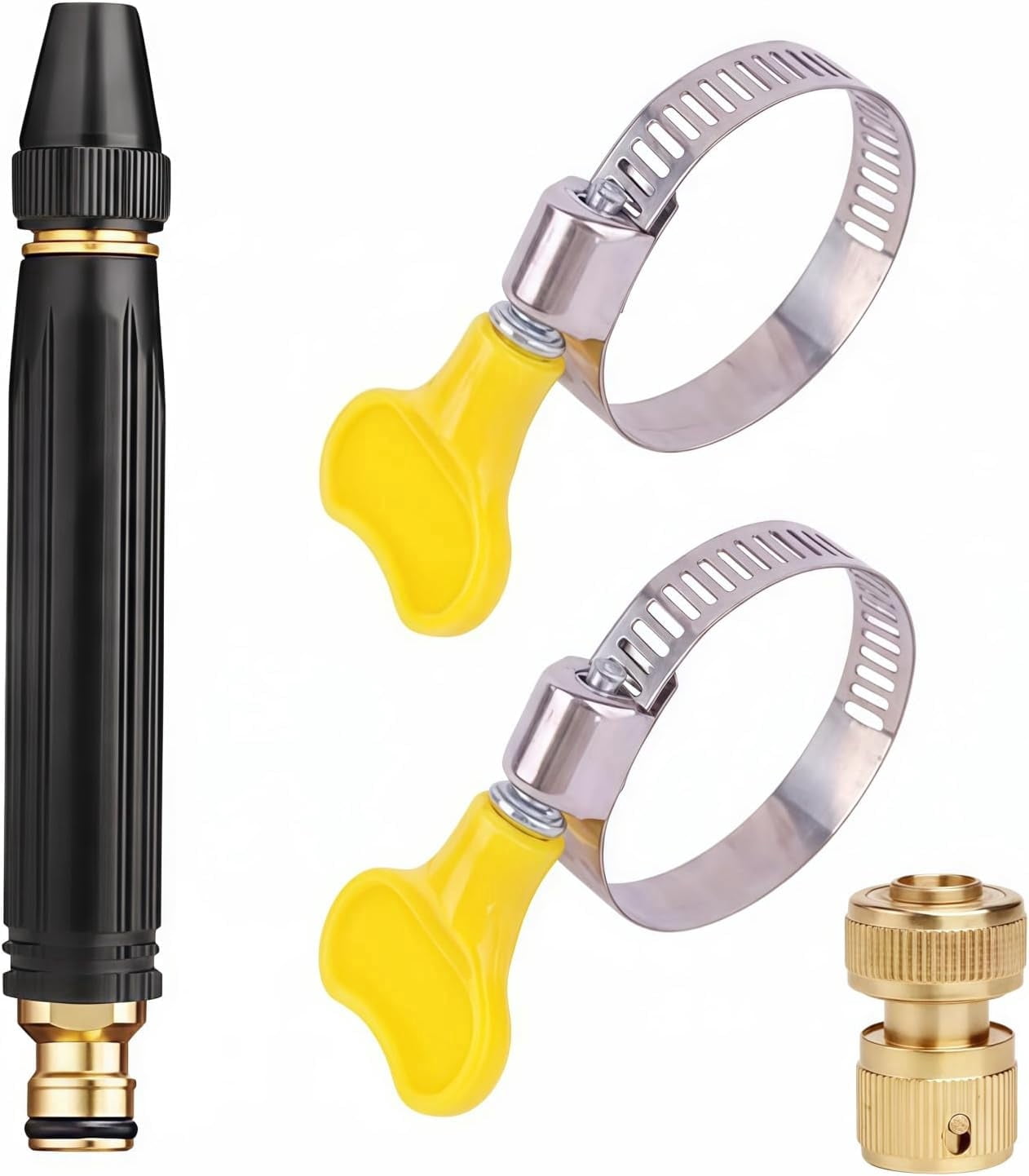 Powerful High-Pressure Water Gun for Car Cleaning - 2026 Upgrade Water Pressure Gun - with Booster Nozzle - Car Wash Water Gun Garden Hose Sprayer - for Watering Plants and Vegetables (Set of 4)