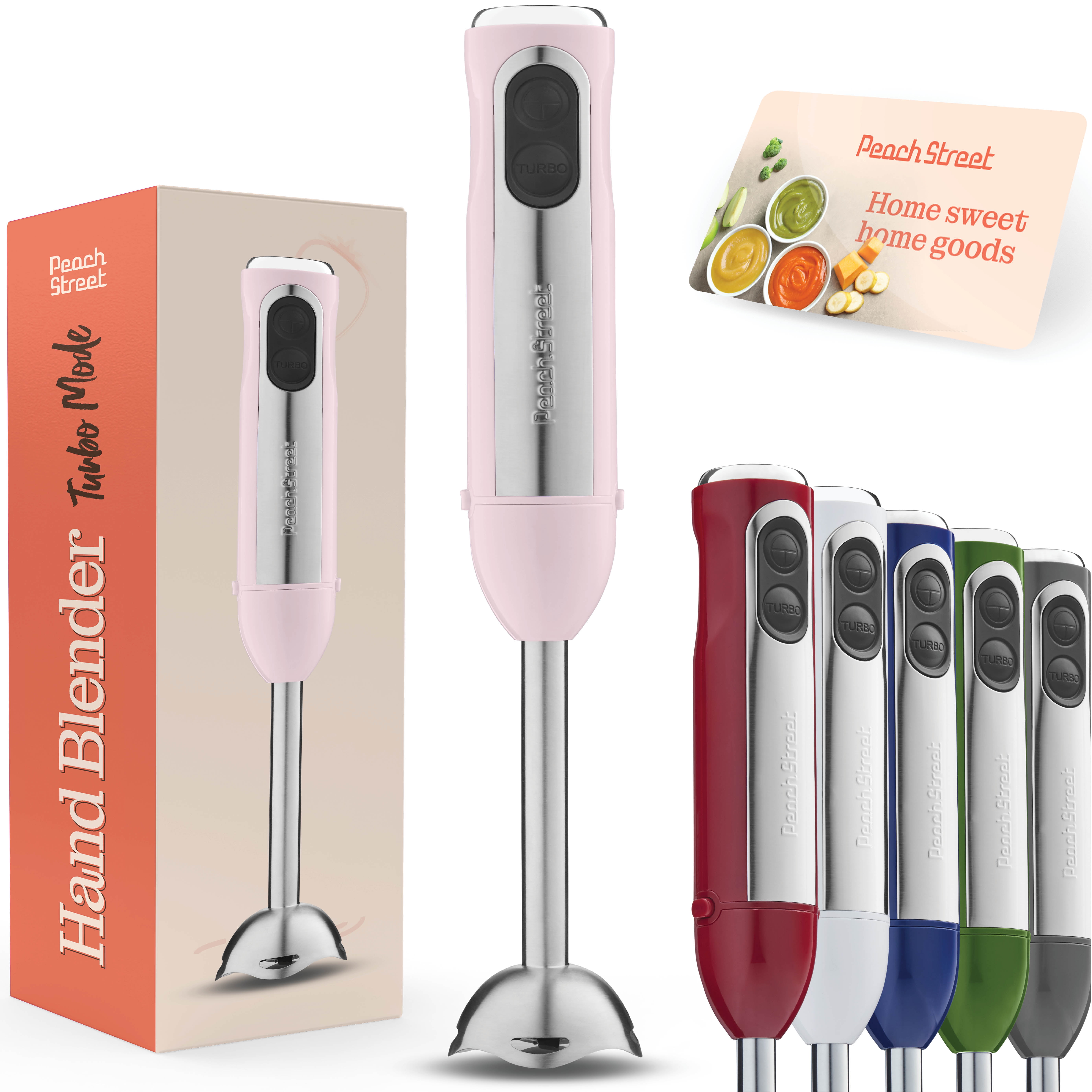Powerful Immersion Blender, Electric Hand Blender 500 Watt with