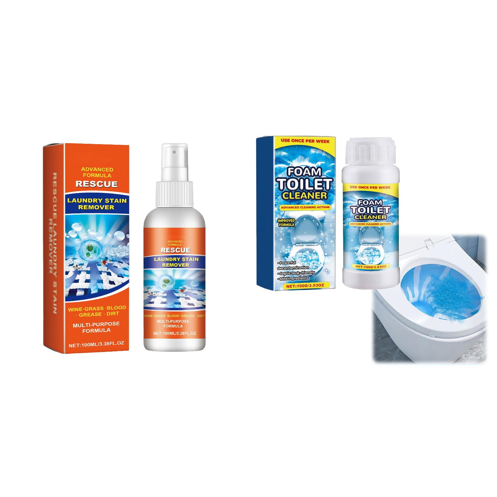 Powerful Kitchen Foam Detergent Clean Toilet Cleaner Laundry Stain Remover With Oxi Clothes