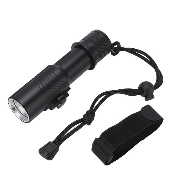 Powerful LED Diving Flashlight - IPX7 Waterproof, Magnetron Switch, Hand-Push Operation, Excellent Underwater Torch Light