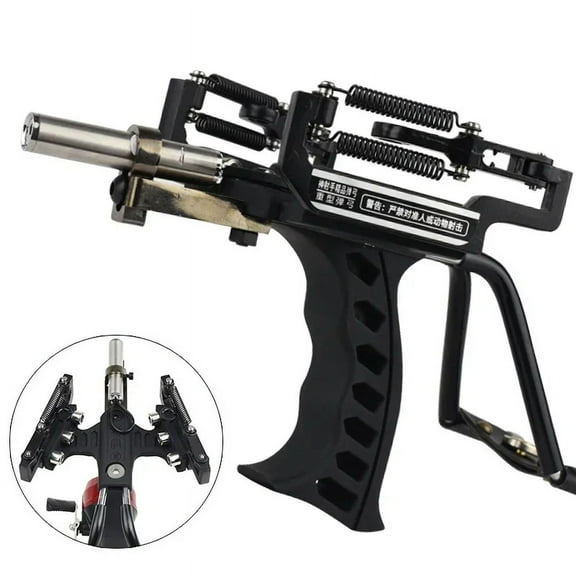 Powerful Laser Spring Metal Slingshot with Magnetic Wrist Support Rubber Band Outdoor Hunting and Fish Shooting Sports Catapult