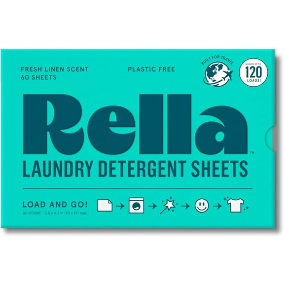 Powerful Laundry Detergent Sheets, 120 Loads, Family Owned & Operated, Fresh Linen Scent, Biodegradable, Eco Friendly, Travel Laundry Detergent Sheets