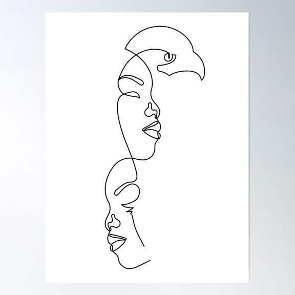 Powerful Like An Eagle,One Line Drawing,One Line Art,Minimal,Minimalist Poster Wall Art, Modern Wall Decor For Living Room Bedroom, 8x12 UNFRAMED