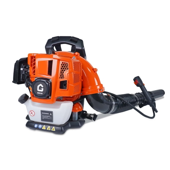 Powerful & Low Vibration Backpack Leaf Blower – 52CC 2.2HP 2-Stroke Engine, 780 CFM, 270 MPH, Ergonomic Design, Easy Start, Cruise Control, Ideal for Lawn, Leaves, Debris & Snow Removal – Orange