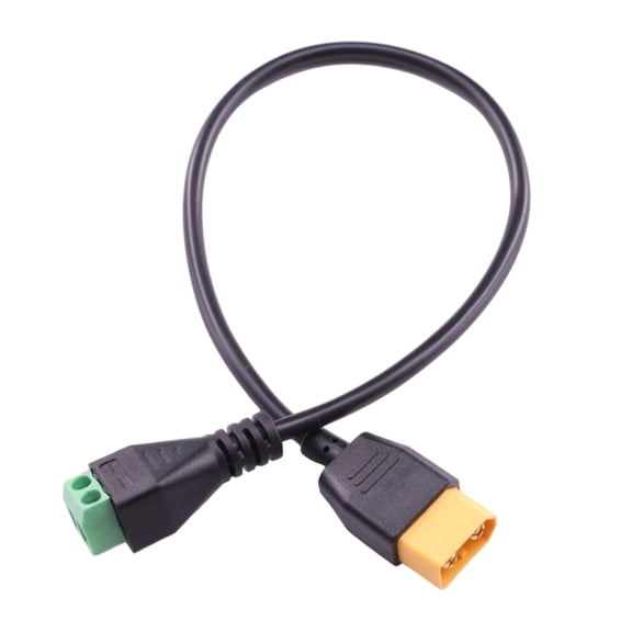Powerful Male 2 Pin Screw Terminals Adapters Cable PVC Copper Texture for Balance Charging and Solar Systems