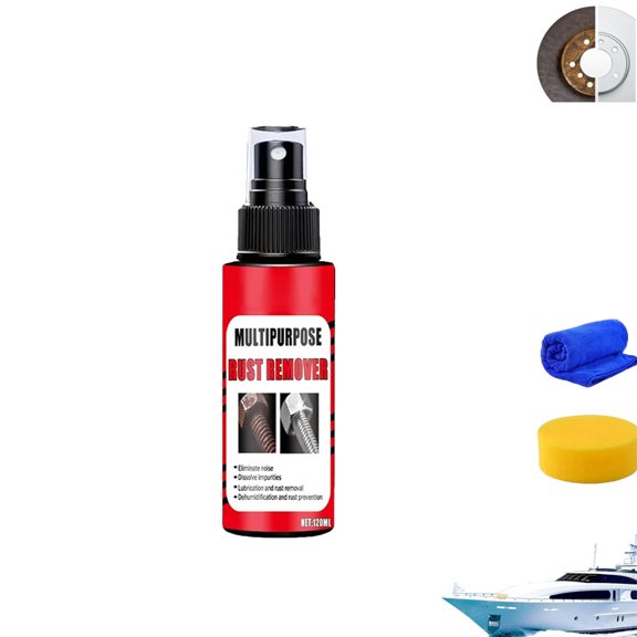 Powerful Marine Rust Remover Spray, Fast-Acting Marine Multi Surface Cleaner, Multi Purpose Heavy Rust Stain Remover, Effective Rusts Removal for Ship Hulls and Railings (1)