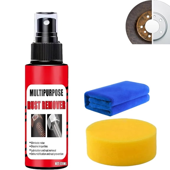 Powerful Marine Rust Remover Spray, Fast-Acting Marine Multi Surface Cleaner, Multi Purpose Heavy Rust Stain Remover, Effective Rusts Removal for Ship Hulls and Railings (1PC)