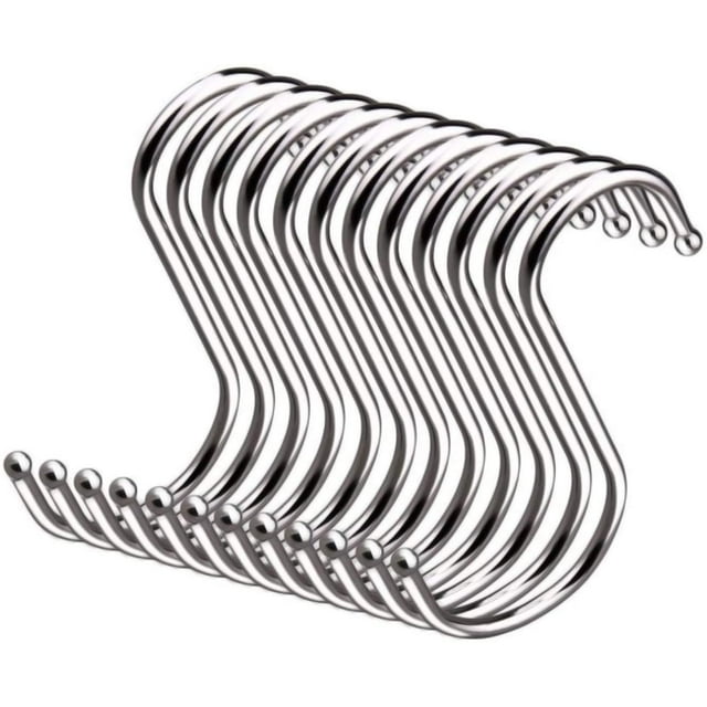 Powerful Metal SShaped Silver Hooks Hangers HeavyDuty Stainless Steel
