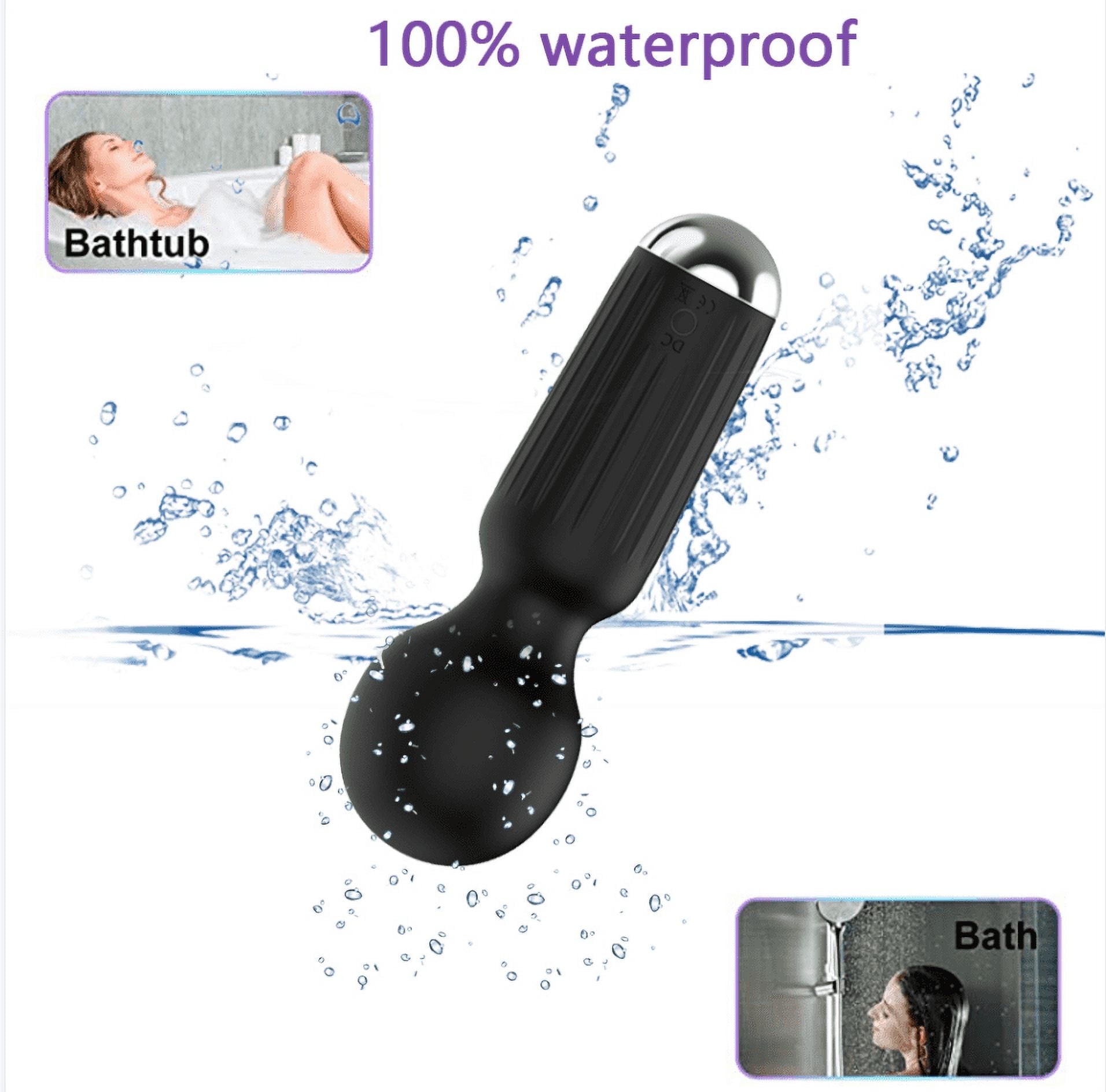 Powerful Mini Massager, Small Handheld Personal Massager with 10 Vibration Modes Waterproof Cordless Massager for Neck Shoulder Back Body Massage Sports Recovery Muscle Aches(Black),Topboutique