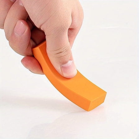 Orange Limescale & Rust Remover Block – Rubber Cleaning Tool for Shower Glass, Cookware, Stainless Steel & Household Surfaces
