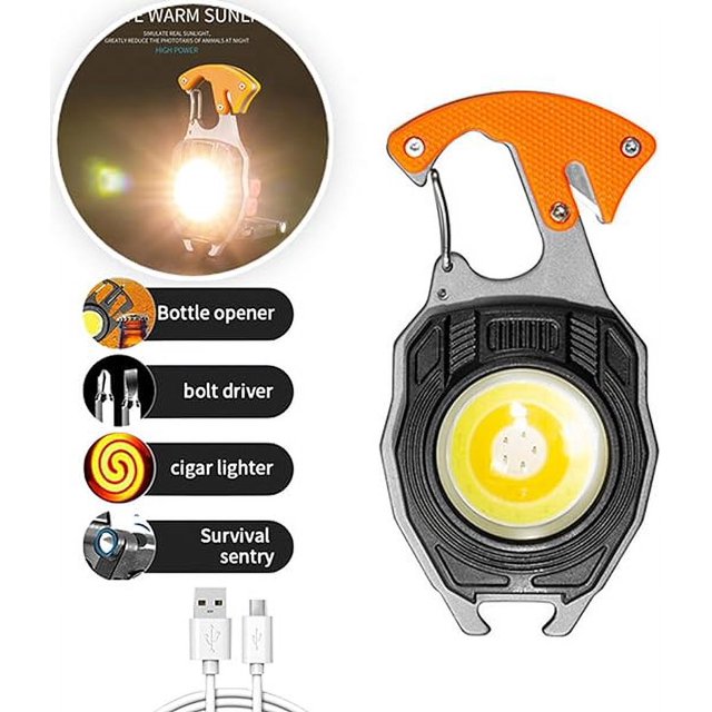 Keychain Bottle Opener Tool, Ultifunction Reusable Lighter And Car Key