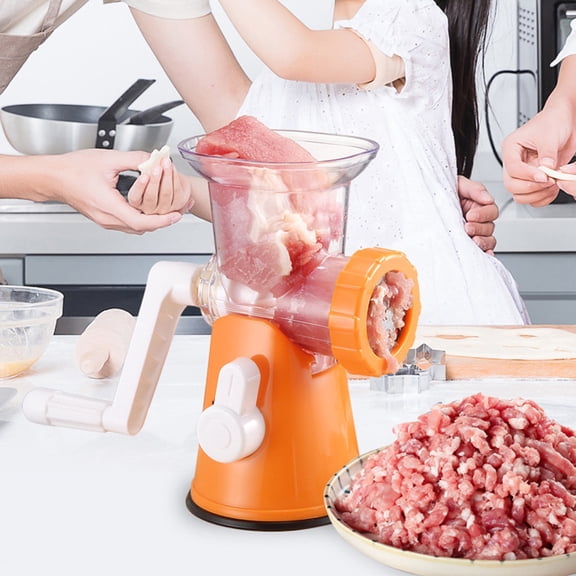 Powerful Multifunctional Manual Meat Grinder Food Cutter Processor, Hand Crank Design With Stainless Steel Blades, Efficient Home Kitchen Tool For Grinding Meat Vegetables Nuts,