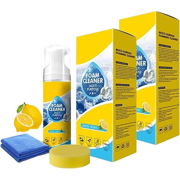 Powerful & Multipurpose Car Interior Foam Cleaner - 2026 New All Around Master Foam Cleaner, Quick Spray and Wipe All Purpose Waterless Detailer, Cars Seat Foams Cleaners Spray