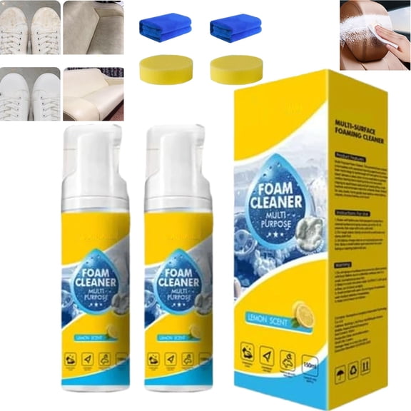 Powerful & Multipurpose Car Interior Foam Cleaner, 2026 NewAll-Purpose Rinse-Free Foam Cleaner Spray, Car Interior Cleaner Deep Penetration Rich Foaming Remover for Car & Home