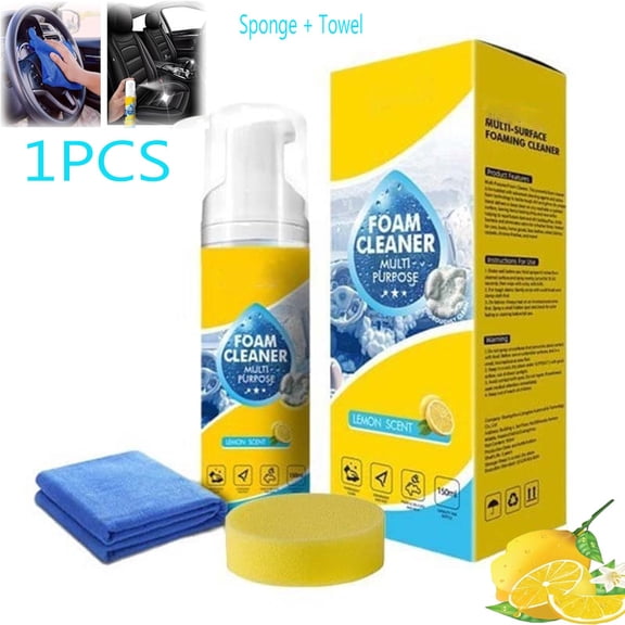 Powerful Multipurpose Car Interior Foam Cleaner,All Around Master Foam Cleaner, Quick Spray and Wipe All Purpose Waterless Detailer, Cars Seat Foams Cleaners Spray