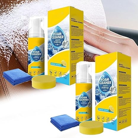 Powerful & Multipurpose Car Interior Foam Cleaner,Foam Cleaner Multi Purpose,Limpiador De Asientos De Carro,Deep Clean Car,Kitchen,Bathroom