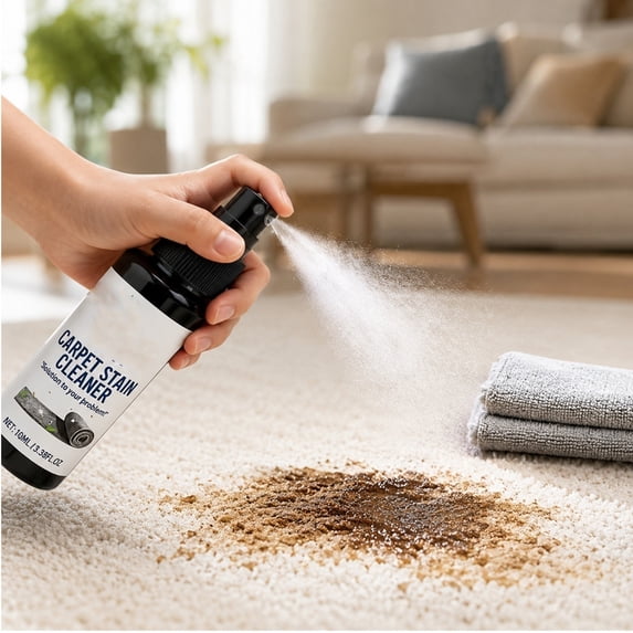Powerful No-Rinse Carpet Stain Remover Spray For Household, Car, Upholstery, And Pet Stains With Neutralizer And Fiber-Safe Formula