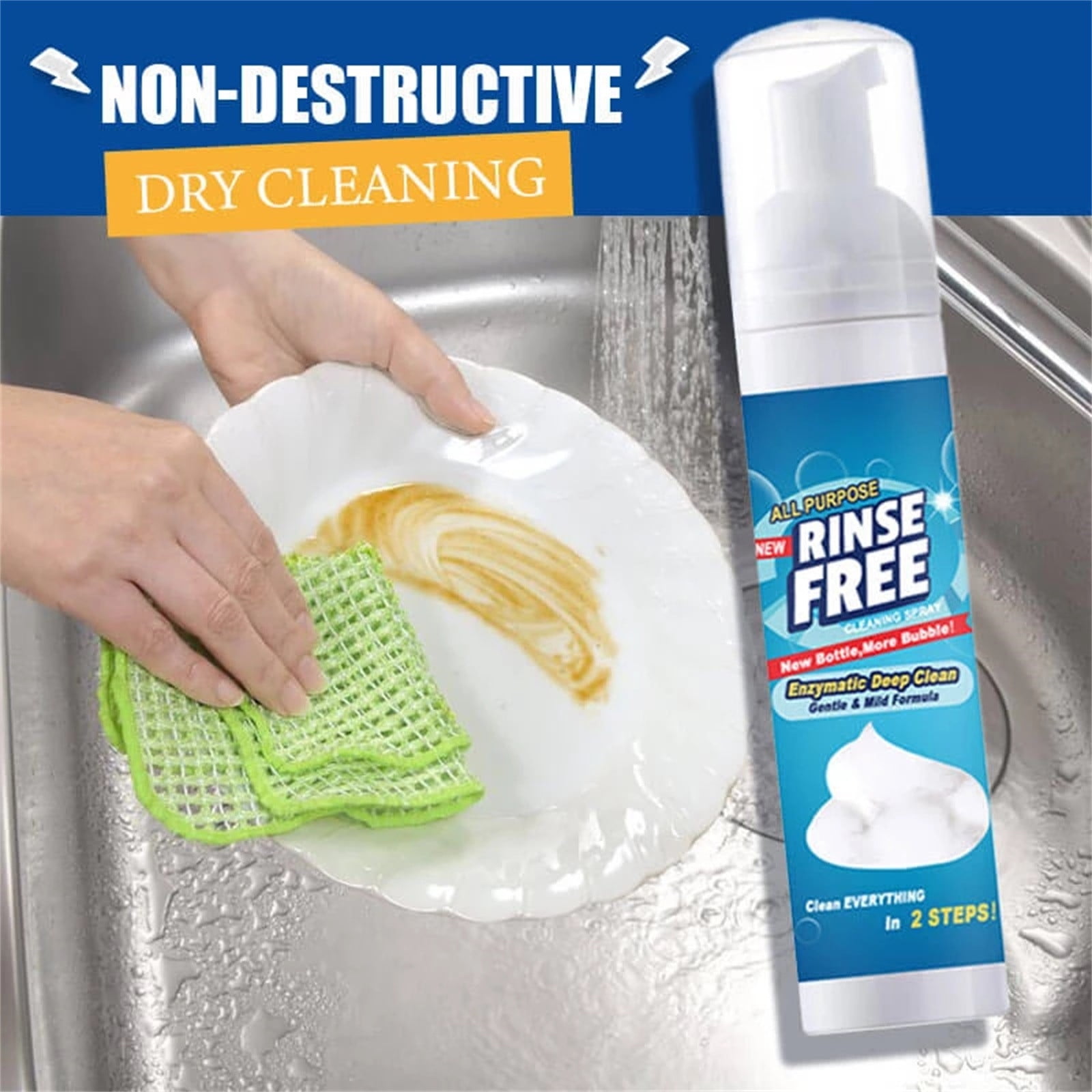 Powerful No-rinse Bubble Cleaner To Bring Appliances, Pans Or Any ...