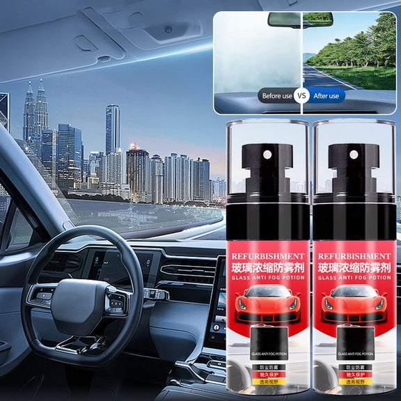 Powerful Oil Film Removal Agent for Glass,Automotive Oil Film Cleaning Brush for Cars Windshield or Rearview Mirror,Clear Vision Glass Cleaner, Glass Oil film Remover Long-Lasting AntiFog Spray