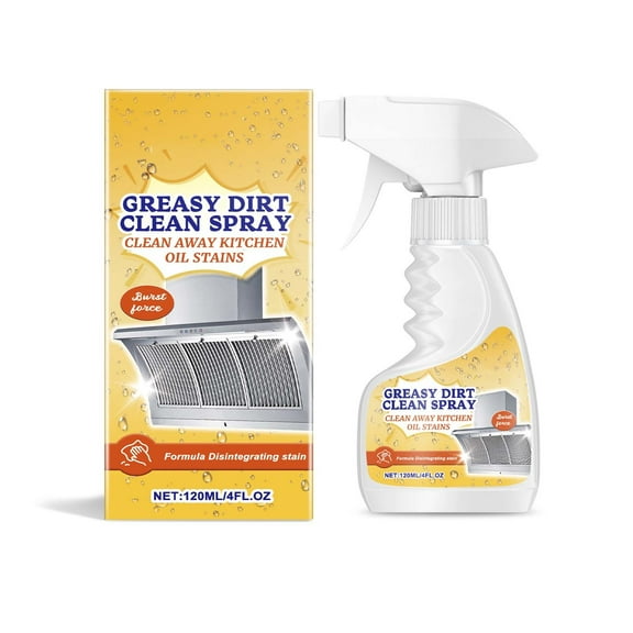 Powerful Oil Stain Remover Spray (120ml) - Instant Kitchen Degreaser, Dissolves Grease & Restores Surfaces to New, Non-Toxic & Eco-Friendly Formula
