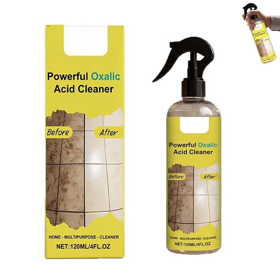 Powerful Oxalic Acid Cleaner,120 Ml / 4 Fl Oz — Effectively Breaks Down Stubborn Stains — Gentle Formula — Multi-Purpose Household Cleaner