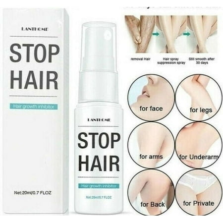 Powerful Permanent Hair Removal Spray Stop Hair Growth Inhibitor Remover 20ml US VeniCare