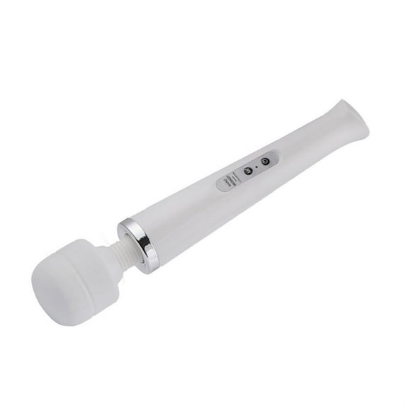 Powerful Personal Wand Massager, Happon Handheld Electric Back Massager with 10 Vibration Modes, Sports Recovery and Relieve Deep Tissue Muscle Pain for Neck Back Shoulders Legs (White)