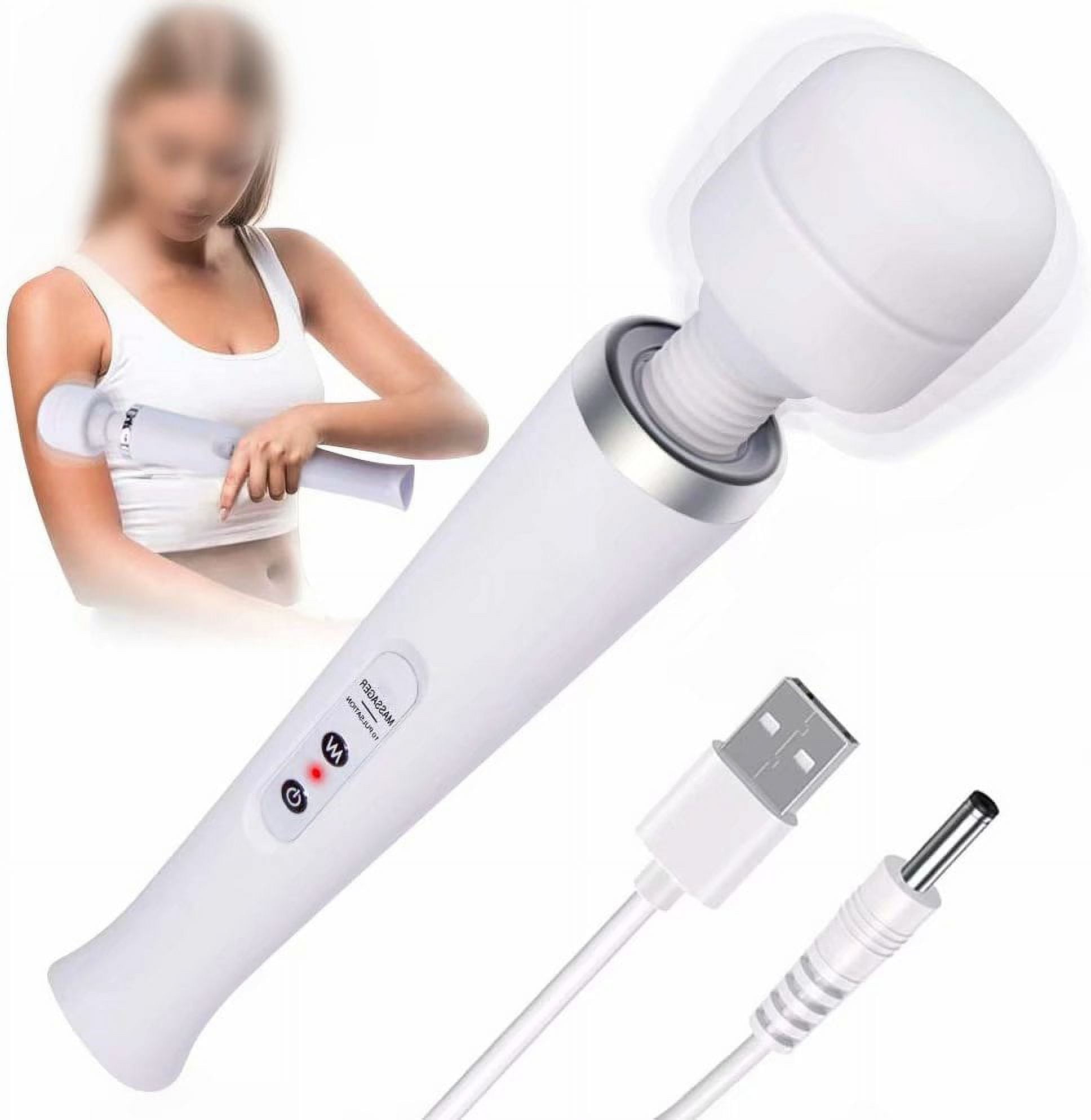 Artrylin Handheld Electric Back Massager, Quiet Vibration Modes, Silicone,  Muscle Pain Relief, White - Walmart.com