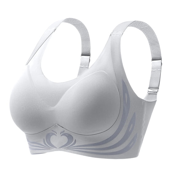Powerful Push up Seamless Bra Caralush Wmstylist Lushfitting Wireless Bra No Underwire Full Coverage Support Anti Sagging Bra Gray 46