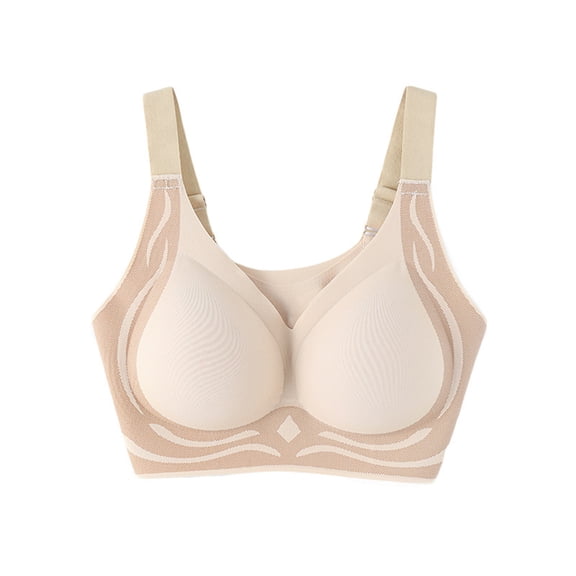 Powerful Push up Seamless Bras for Women, Wireless Full Cup Support Lingerie, No Underwire Everyday Bras