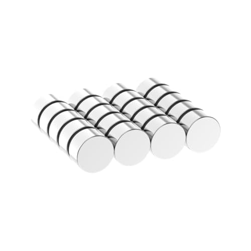 Powerful  Rare Earth Magnets N52-1/2" D x 1/4" H - 20 Pack, Super Strong Neodymium Round Magnet for Fridge, DIY, Building, Scientific, Craft, Mighty 1/2 Inch Magnets - 0.5" x 0.25"